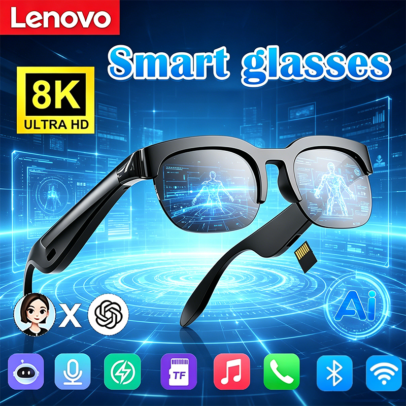 Audio Music To Video - Lenovo BT Smart Audio Glasses Bone