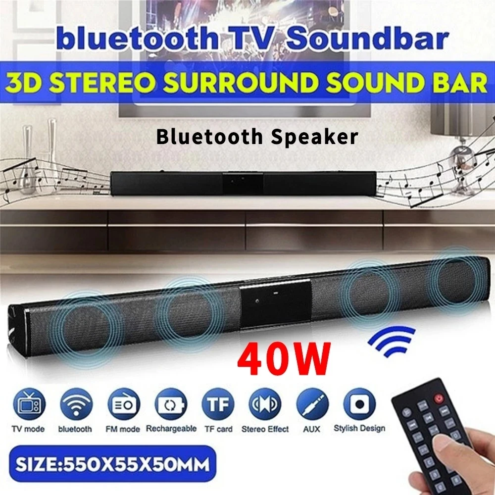 Audio Music Center - 40W Bluetooth Speaker Column High Power