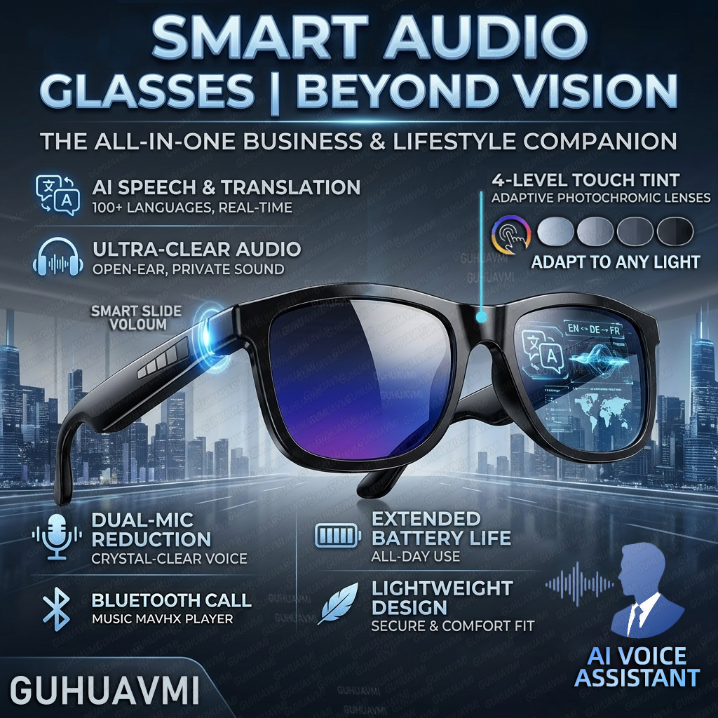 Audio Music Ai - New Touch-Color Change Smart Audio Glasses