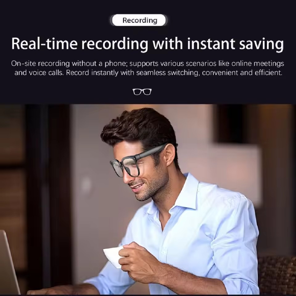 M02S AI Smart Glasses 8MP Came - Audio Music Ai のレビューと価格