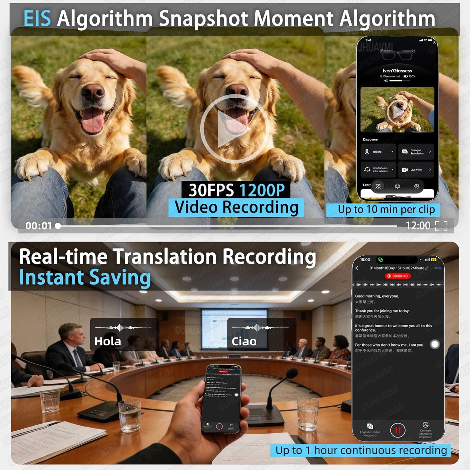 New Smart AI Glasses with 800W - Audio Music Ai のレビューと価格