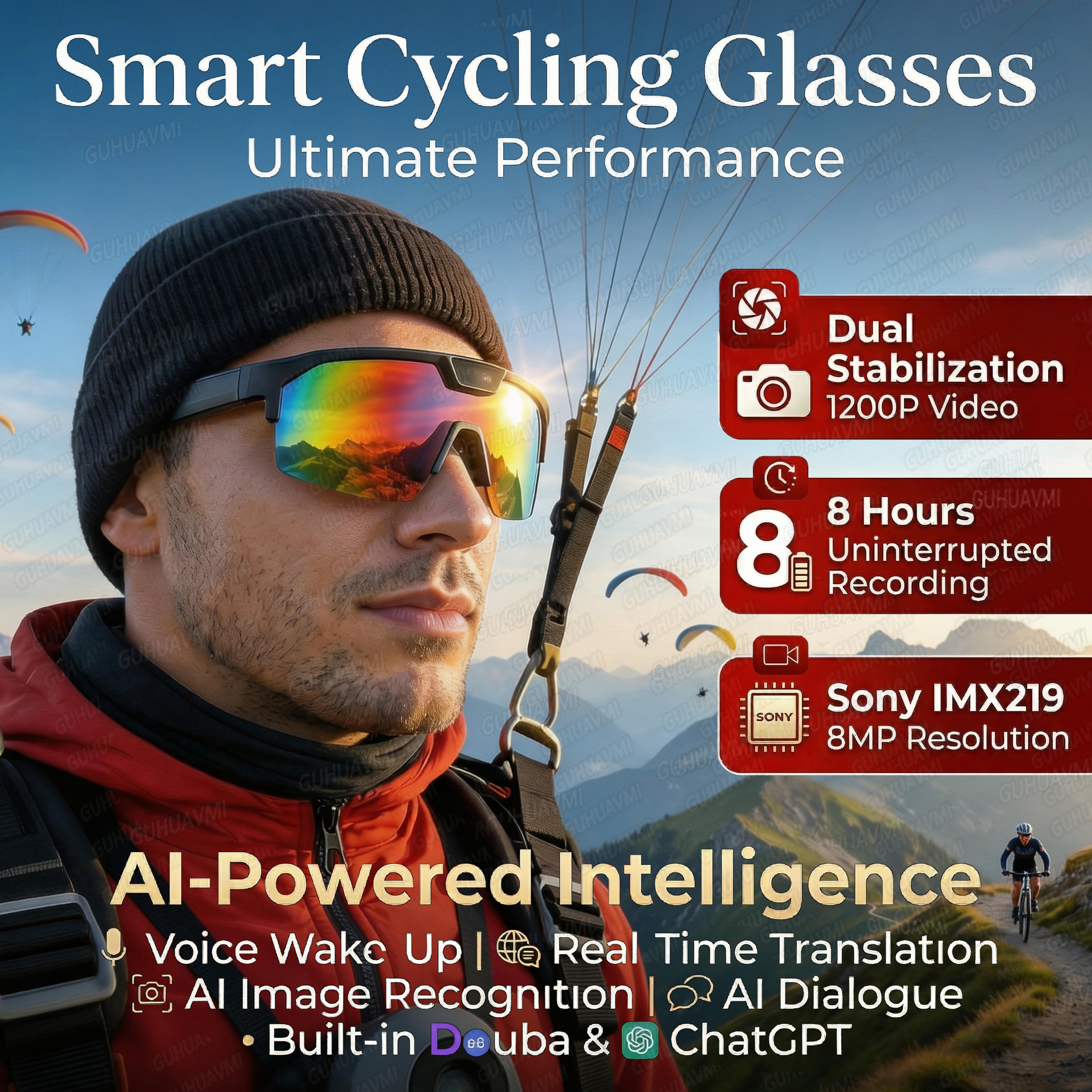 2026 New AI Smart Sports Glass - Audio Music Ai のレビューと価格