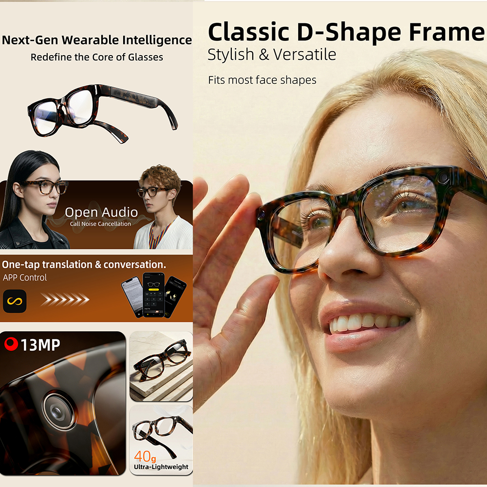 G600 Pro AI Smart Glasses 13MP - Audio Music Ai のレビューと価格