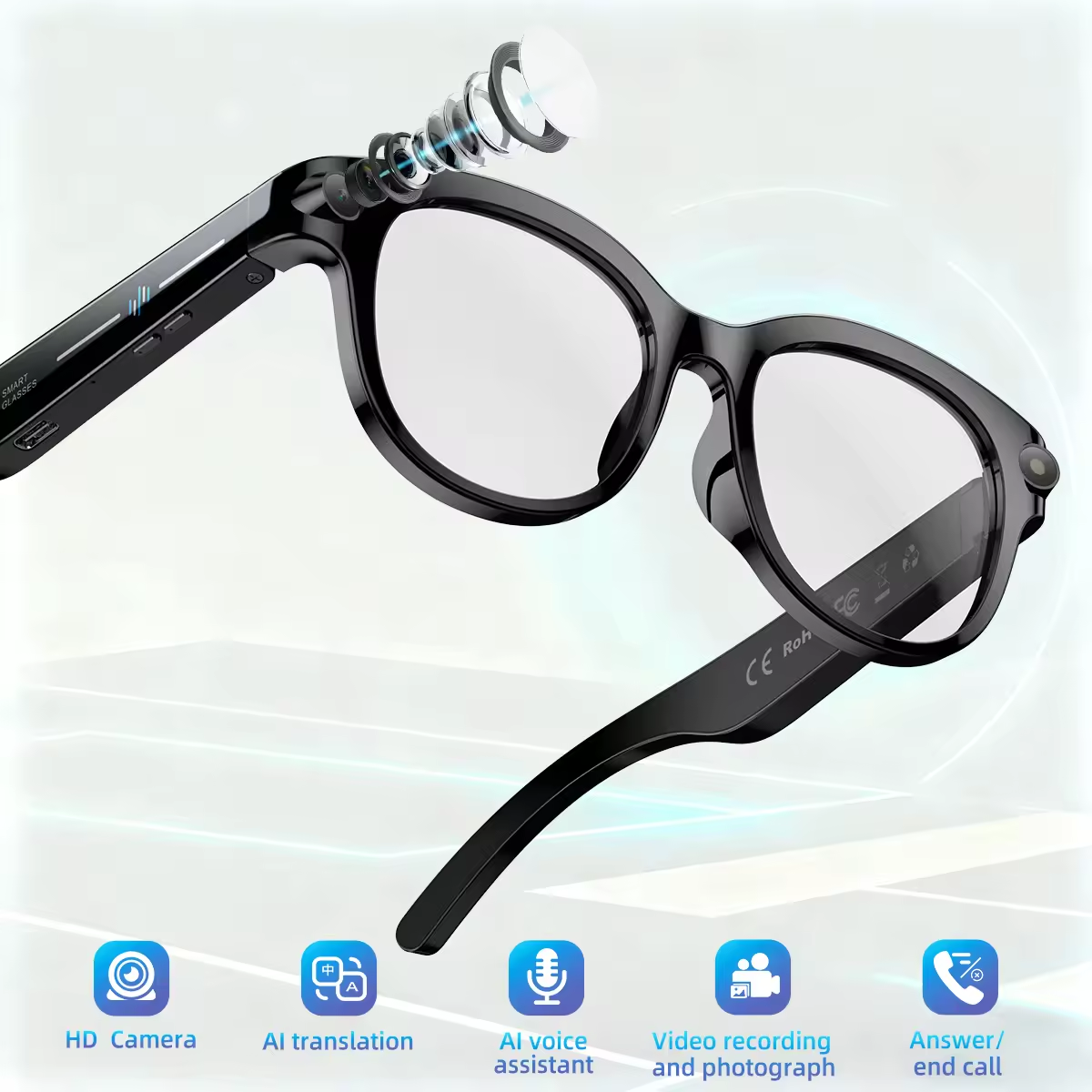 2026 New AI Smart Glasses with - Audio Music Ai のレビューと価格
