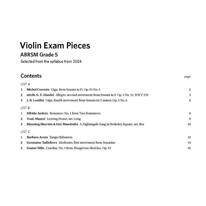 Violin Exam Pieces From 2024 A - Audio Music Grading のレビューと価格