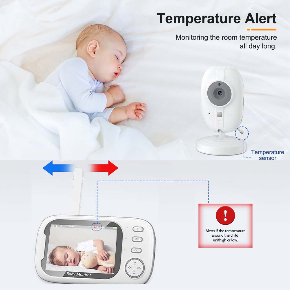 3.5'' Video Baby Monitor 2.4G  - Audio Music To Video のレビューと価格